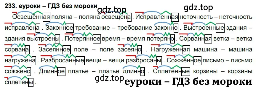 Решение 2. номер 233 (страница 86) гдз по русскому языку 7 класс Разумовская, Львова, учебник