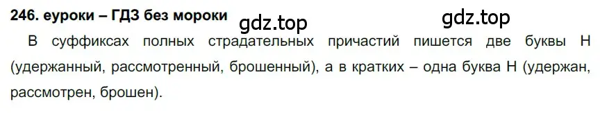 Решение 2. номер 246 (страница 91) гдз по русскому языку 7 класс Разумовская, Львова, учебник