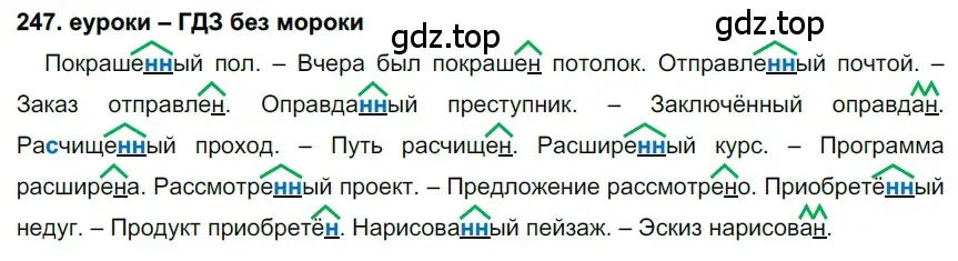 Решение 2. номер 247 (страница 91) гдз по русскому языку 7 класс Разумовская, Львова, учебник