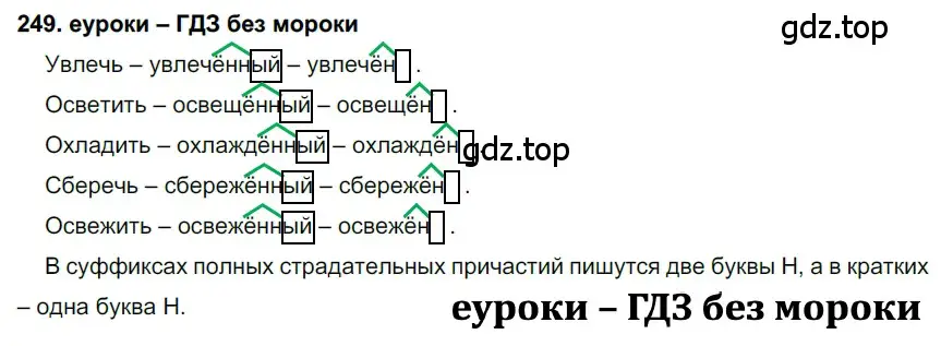 Решение 2. номер 249 (страница 91) гдз по русскому языку 7 класс Разумовская, Львова, учебник