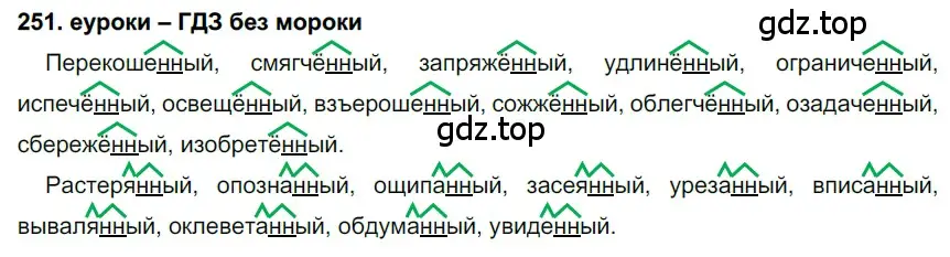 Решение 2. номер 251 (страница 92) гдз по русскому языку 7 класс Разумовская, Львова, учебник