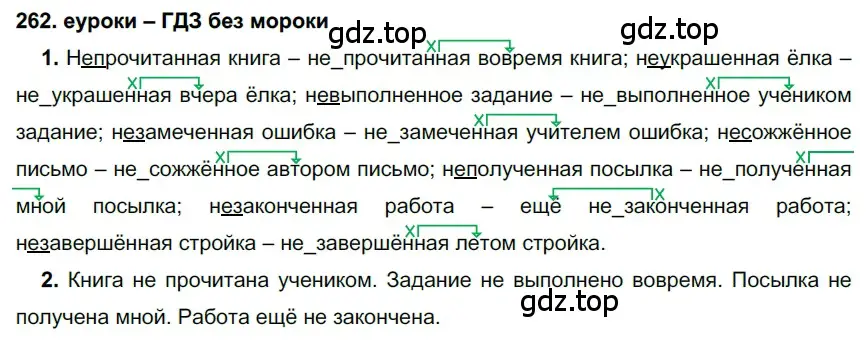 Решение 2. номер 262 (страница 97) гдз по русскому языку 7 класс Разумовская, Львова, учебник