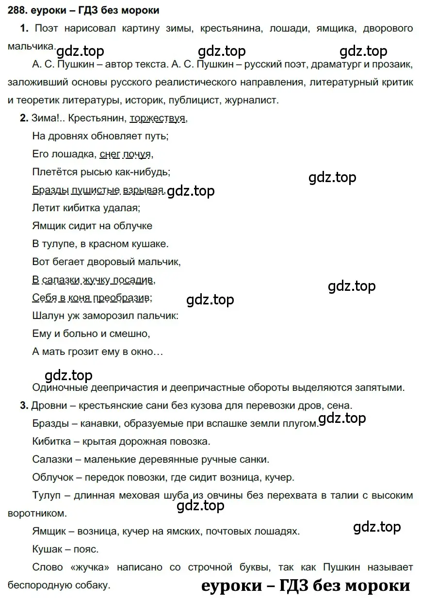 Решение 2. номер 288 (страница 108) гдз по русскому языку 7 класс Разумовская, Львова, учебник