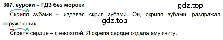 Решение 2. номер 307 (страница 116) гдз по русскому языку 7 класс Разумовская, Львова, учебник
