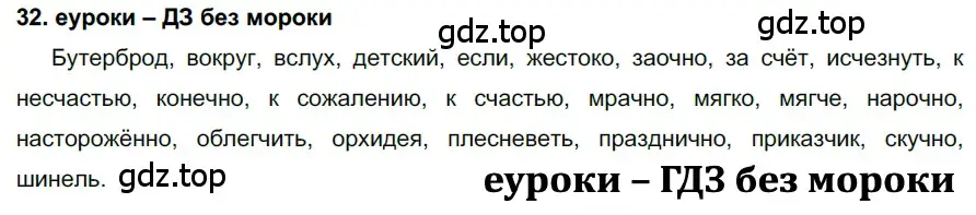 Решение 2. номер 32 (страница 17) гдз по русскому языку 7 класс Разумовская, Львова, учебник