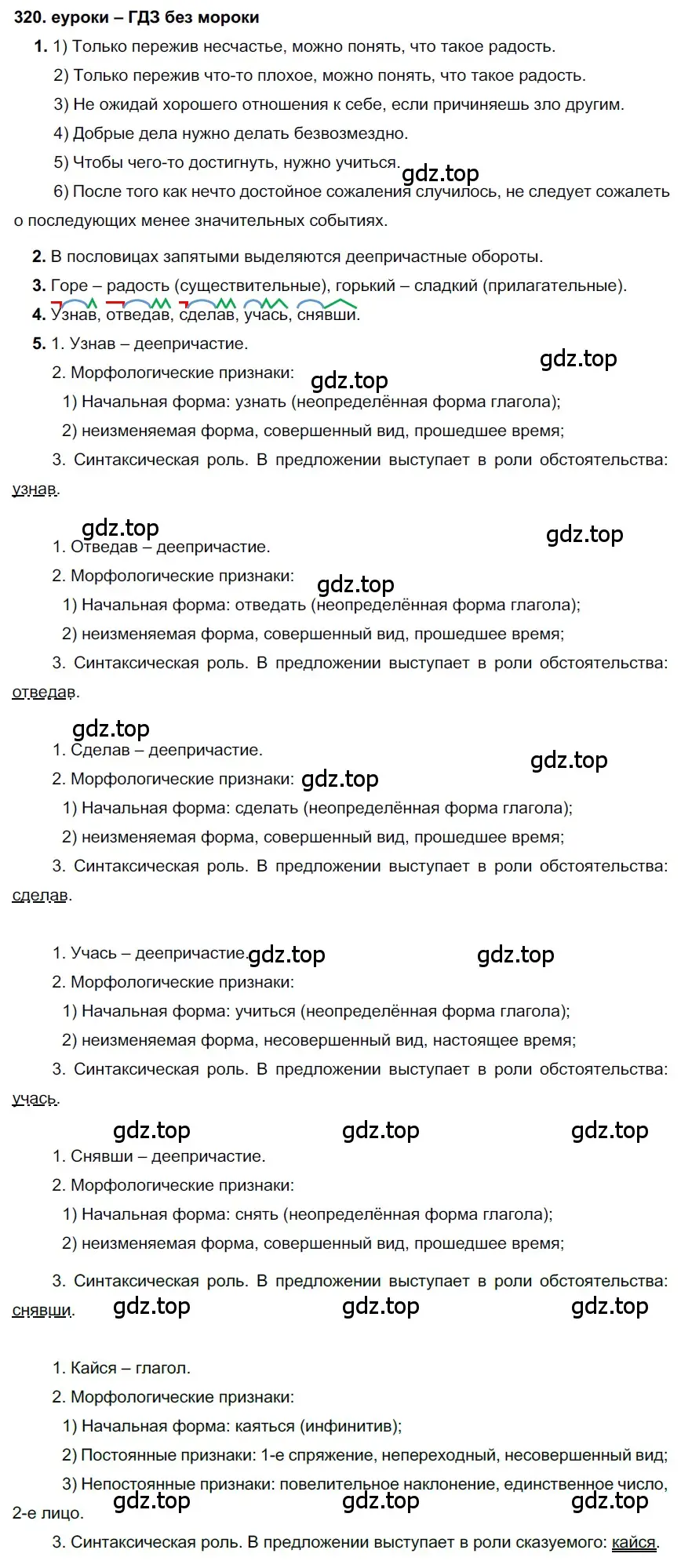 Решение 2. номер 320 (страница 121) гдз по русскому языку 7 класс Разумовская, Львова, учебник