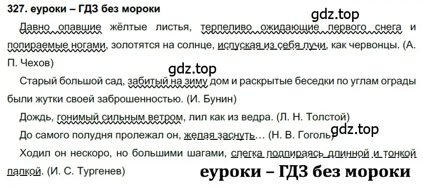 Решение 2. номер 327 (страница 124) гдз по русскому языку 7 класс Разумовская, Львова, учебник