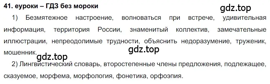 Решение 2. номер 41 (страница 20) гдз по русскому языку 7 класс Разумовская, Львова, учебник