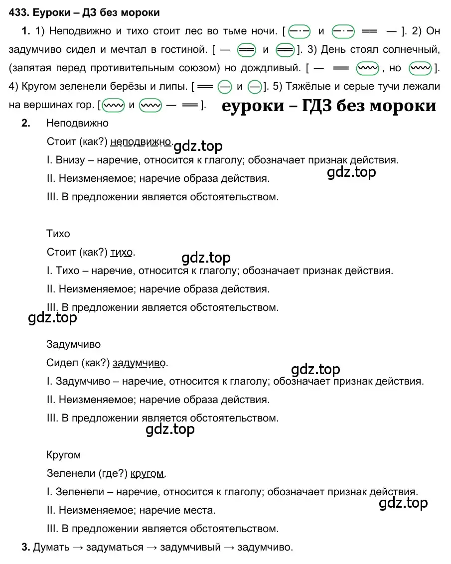 Решение 2. номер 433 (страница 165) гдз по русскому языку 7 класс Разумовская, Львова, учебник