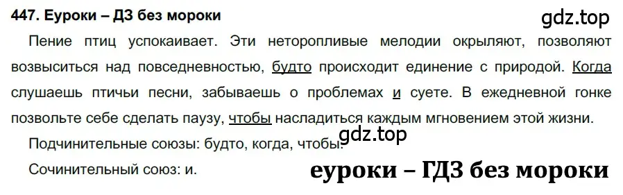 Решение 2. номер 447 (страница 170) гдз по русскому языку 7 класс Разумовская, Львова, учебник