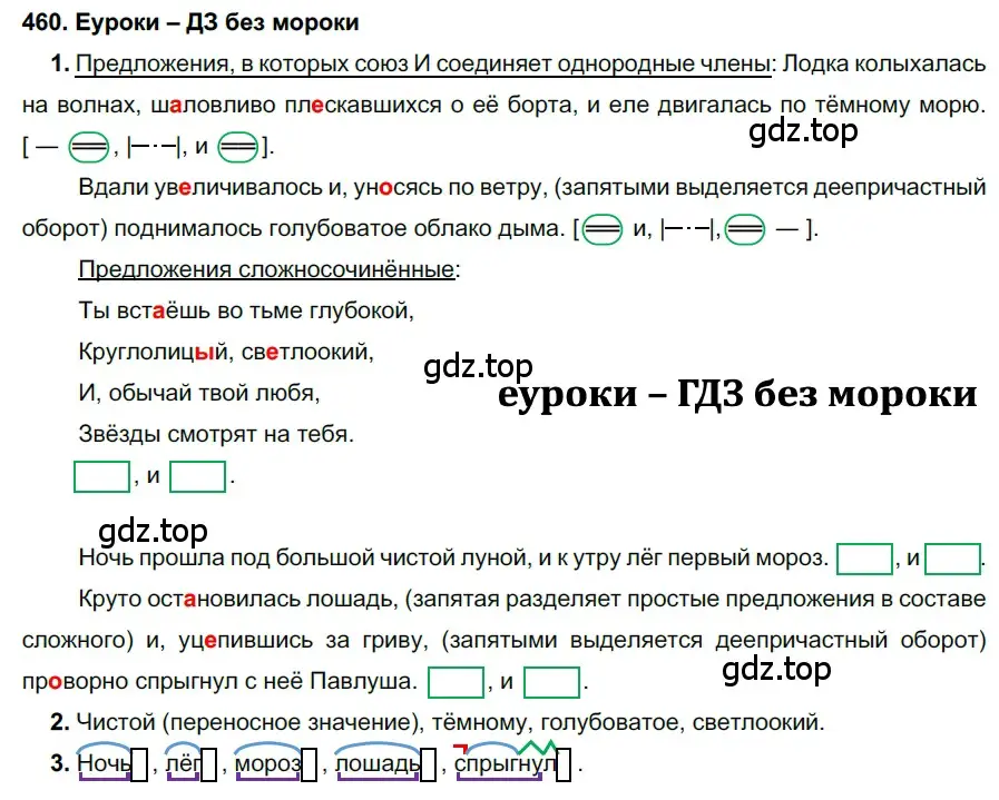 Решение 2. номер 460 (страница 176) гдз по русскому языку 7 класс Разумовская, Львова, учебник