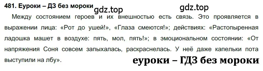 Решение 2. номер 481 (страница 184) гдз по русскому языку 7 класс Разумовская, Львова, учебник