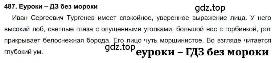 Решение 2. номер 487 (страница 186) гдз по русскому языку 7 класс Разумовская, Львова, учебник