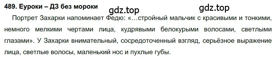 Решение 2. номер 489 (страница 186) гдз по русскому языку 7 класс Разумовская, Львова, учебник