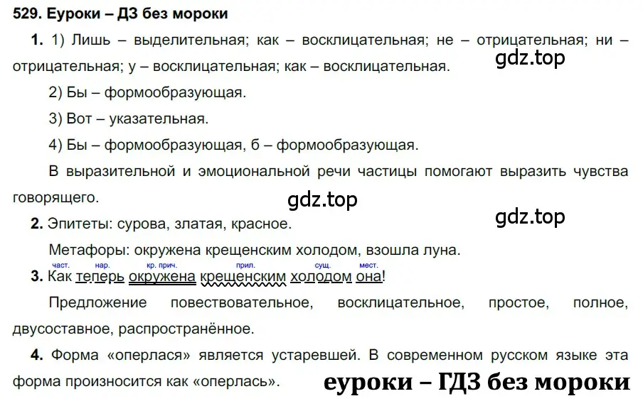 Решение 2. номер 529 (страница 203) гдз по русскому языку 7 класс Разумовская, Львова, учебник