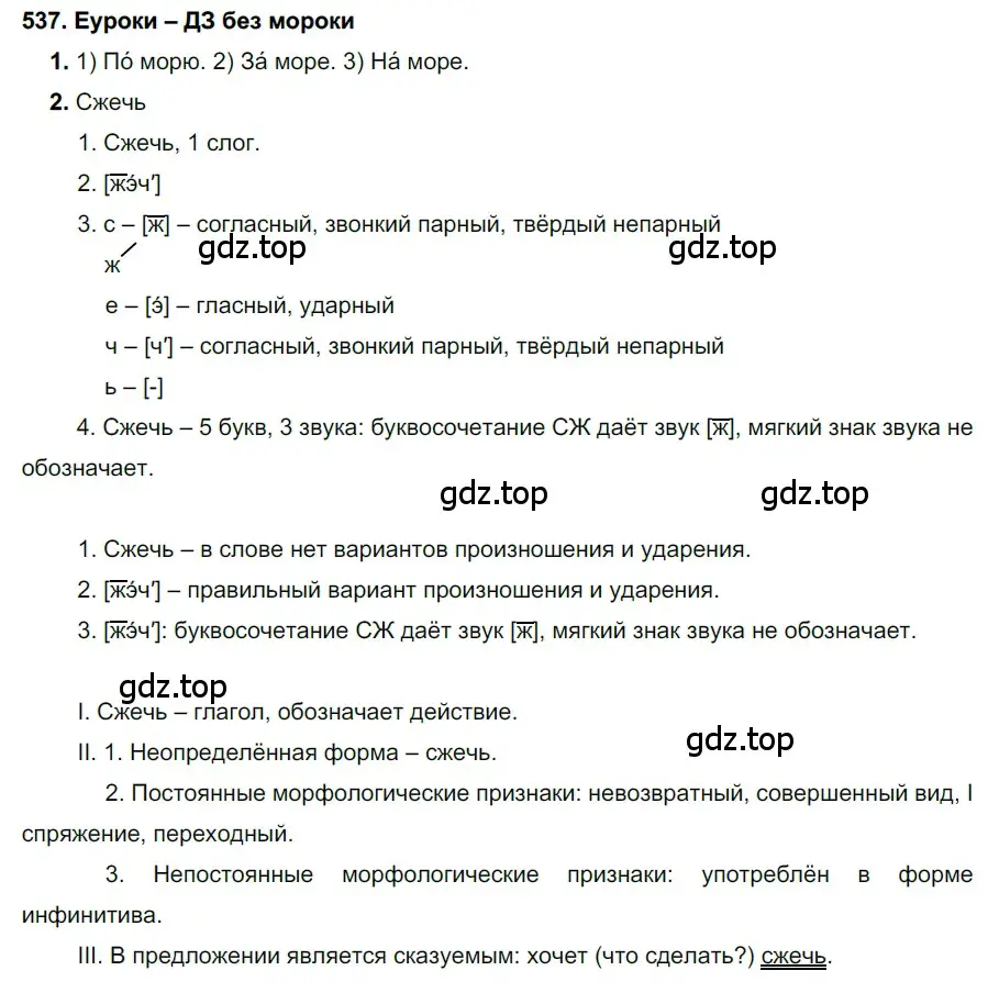 Решение 2. номер 537 (страница 206) гдз по русскому языку 7 класс Разумовская, Львова, учебник