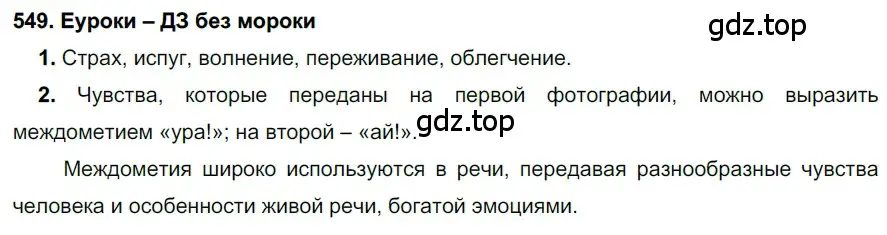 Решение 2. номер 549 (страница 211) гдз по русскому языку 7 класс Разумовская, Львова, учебник