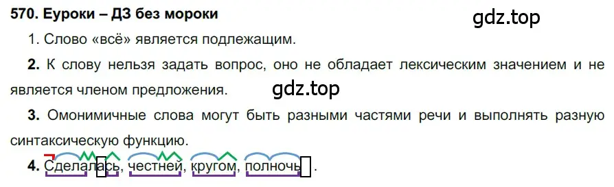 Решение 2. номер 570 (страница 218) гдз по русскому языку 7 класс Разумовская, Львова, учебник