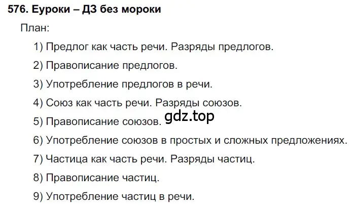 Решение 2. номер 576 (страница 220) гдз по русскому языку 7 класс Разумовская, Львова, учебник