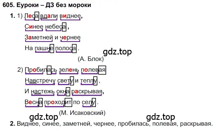 Решение 2. номер 605 (страница 230) гдз по русскому языку 7 класс Разумовская, Львова, учебник