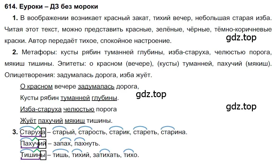 Решение 2. номер 614 (страница 232) гдз по русскому языку 7 класс Разумовская, Львова, учебник