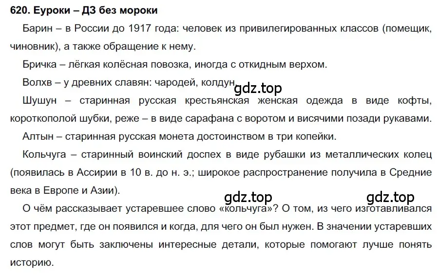 Решение 2. номер 620 (страница 235) гдз по русскому языку 7 класс Разумовская, Львова, учебник