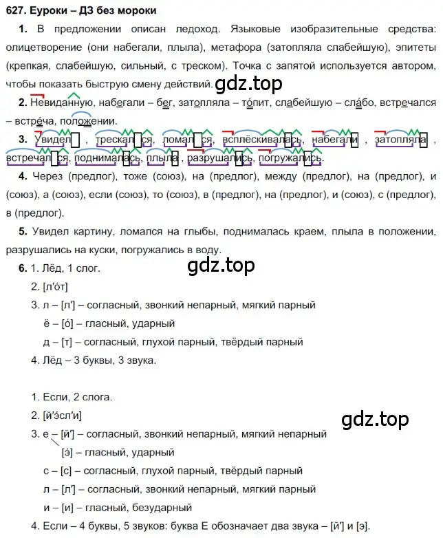 Решение 2. номер 627 (страница 237) гдз по русскому языку 7 класс Разумовская, Львова, учебник