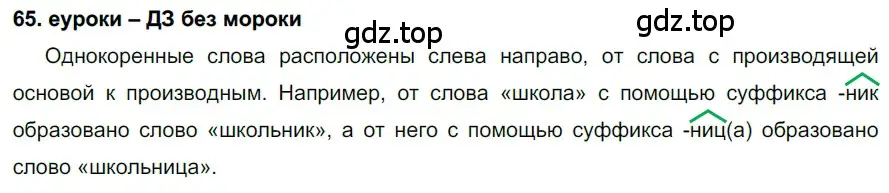 Решение 2. номер 65 (страница 27) гдз по русскому языку 7 класс Разумовская, Львова, учебник