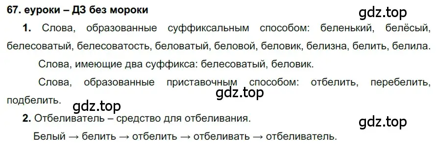 Решение 2. номер 67 (страница 27) гдз по русскому языку 7 класс Разумовская, Львова, учебник