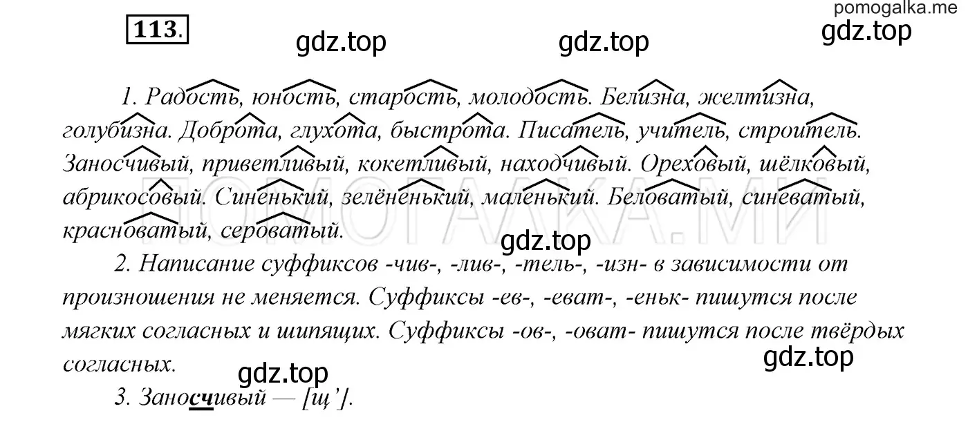 Решение 3. номер 113 (страница 42) гдз по русскому языку 7 класс Разумовская, Львова, учебник