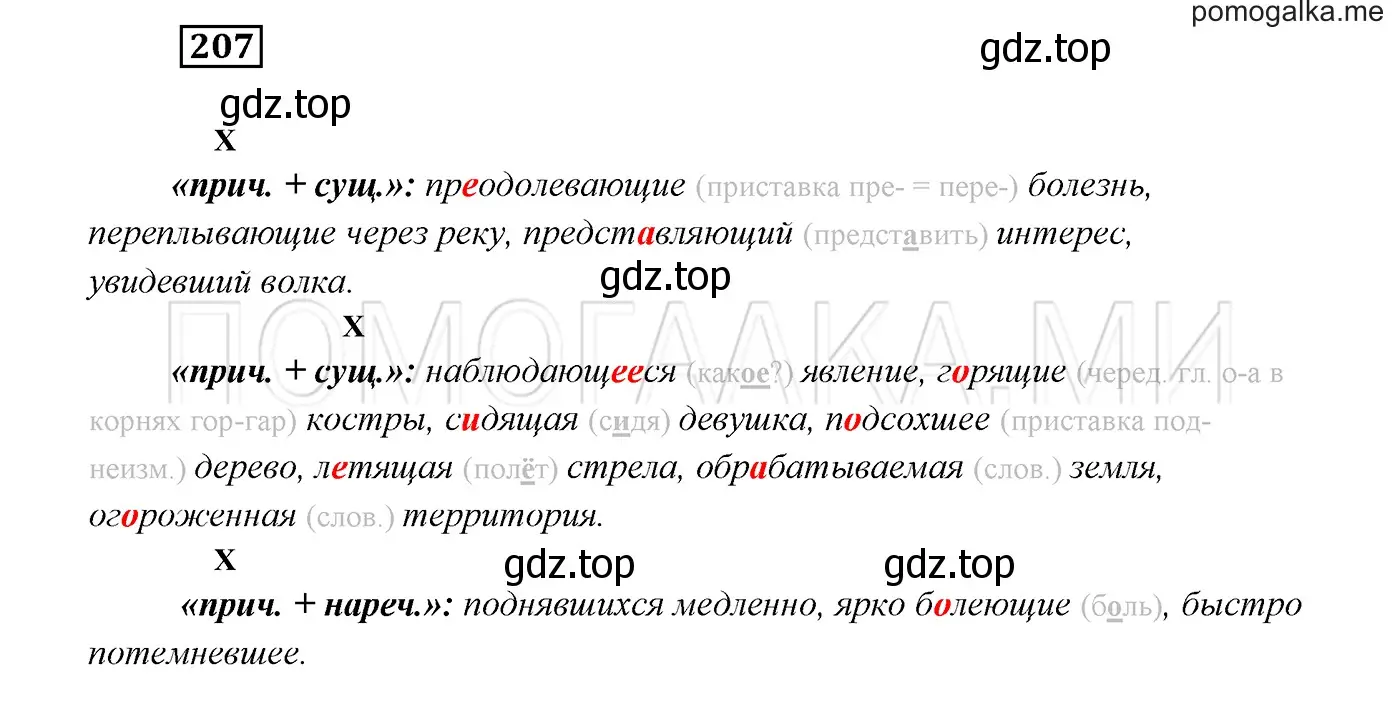 Решение 3. номер 207 (страница 75) гдз по русскому языку 7 класс Разумовская, Львова, учебник