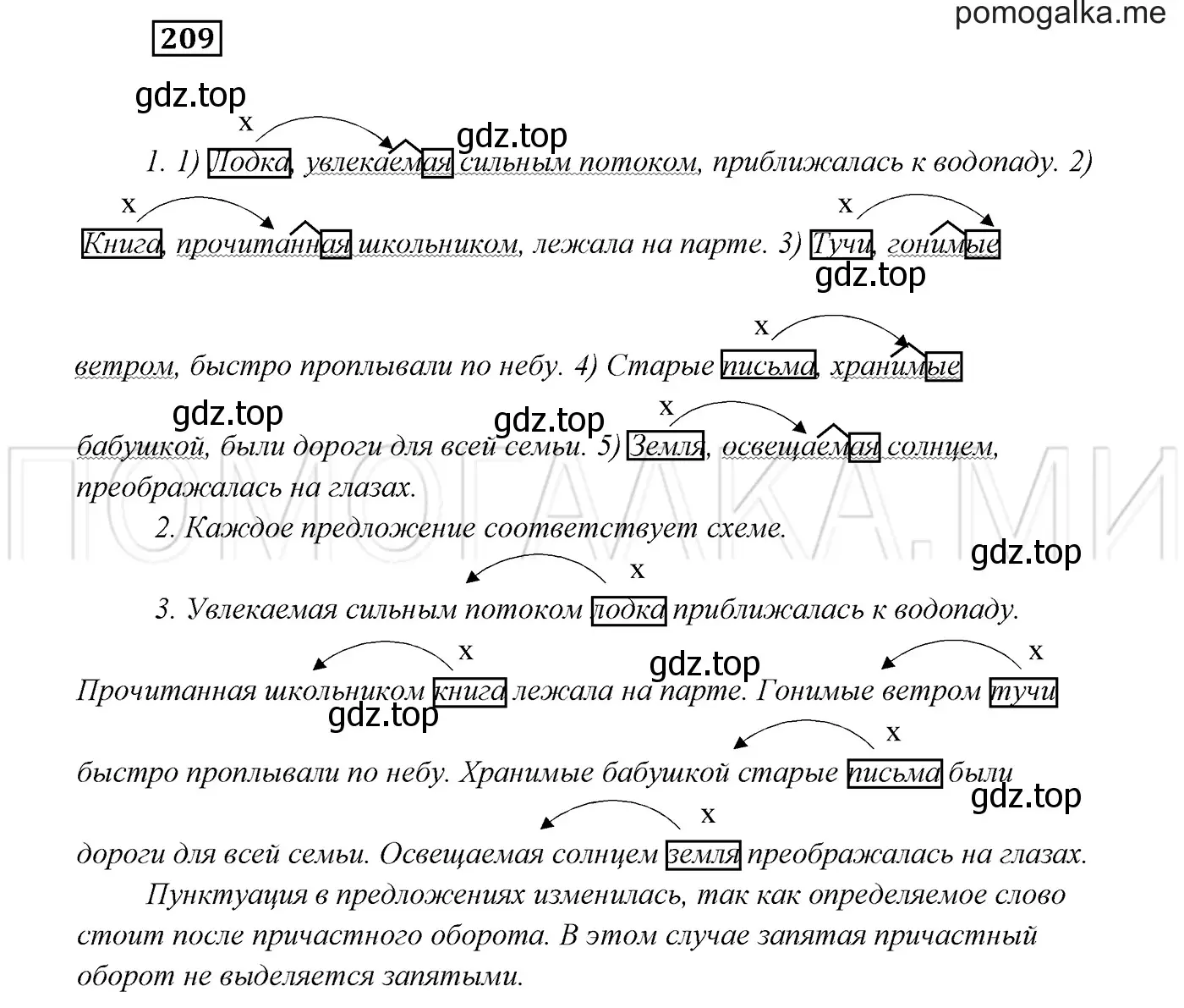 Решение 3. номер 209 (страница 76) гдз по русскому языку 7 класс Разумовская, Львова, учебник