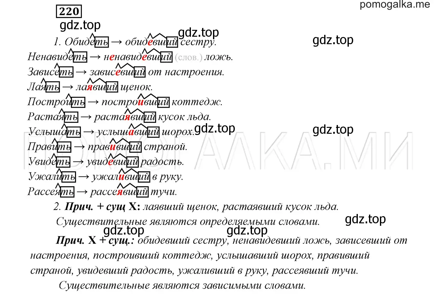 Решение 3. номер 220 (страница 81) гдз по русскому языку 7 класс Разумовская, Львова, учебник