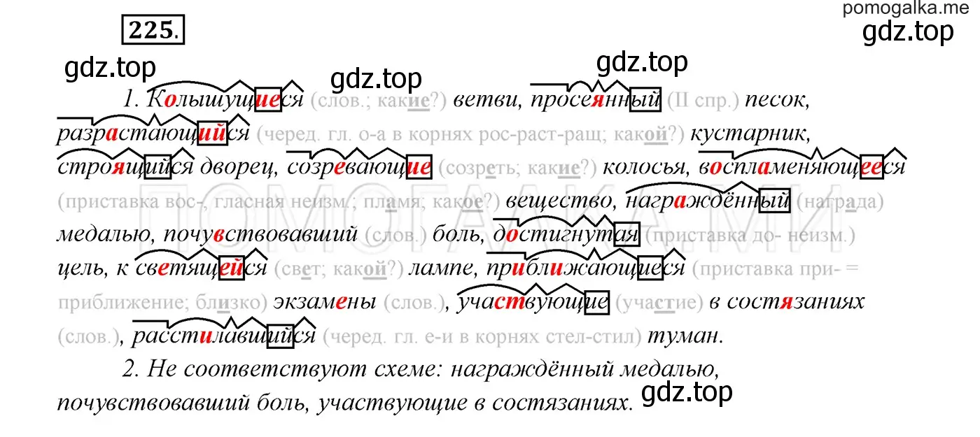 Решение 3. номер 225 (страница 82) гдз по русскому языку 7 класс Разумовская, Львова, учебник