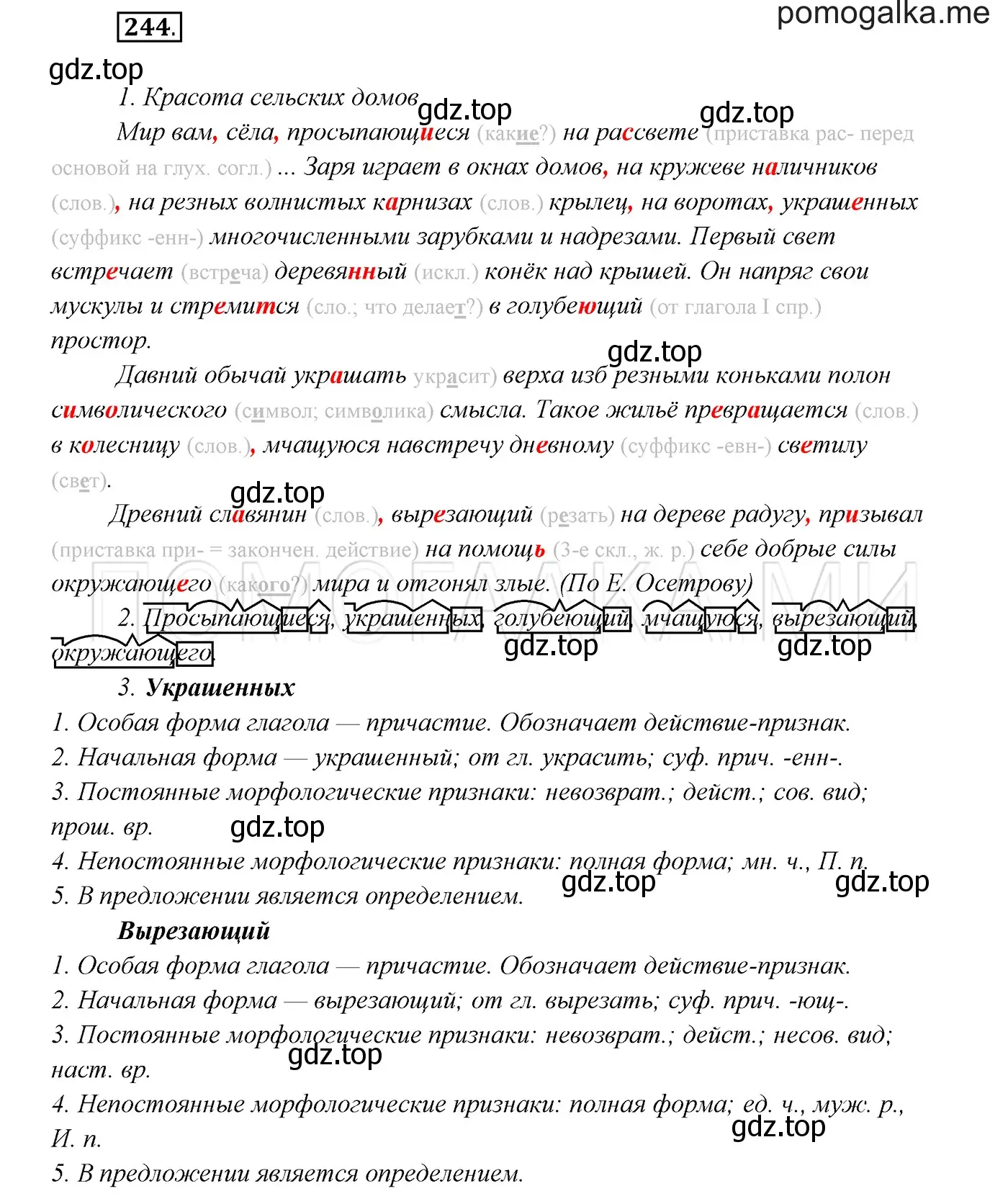 Решение 3. номер 244 (страница 90) гдз по русскому языку 7 класс Разумовская, Львова, учебник