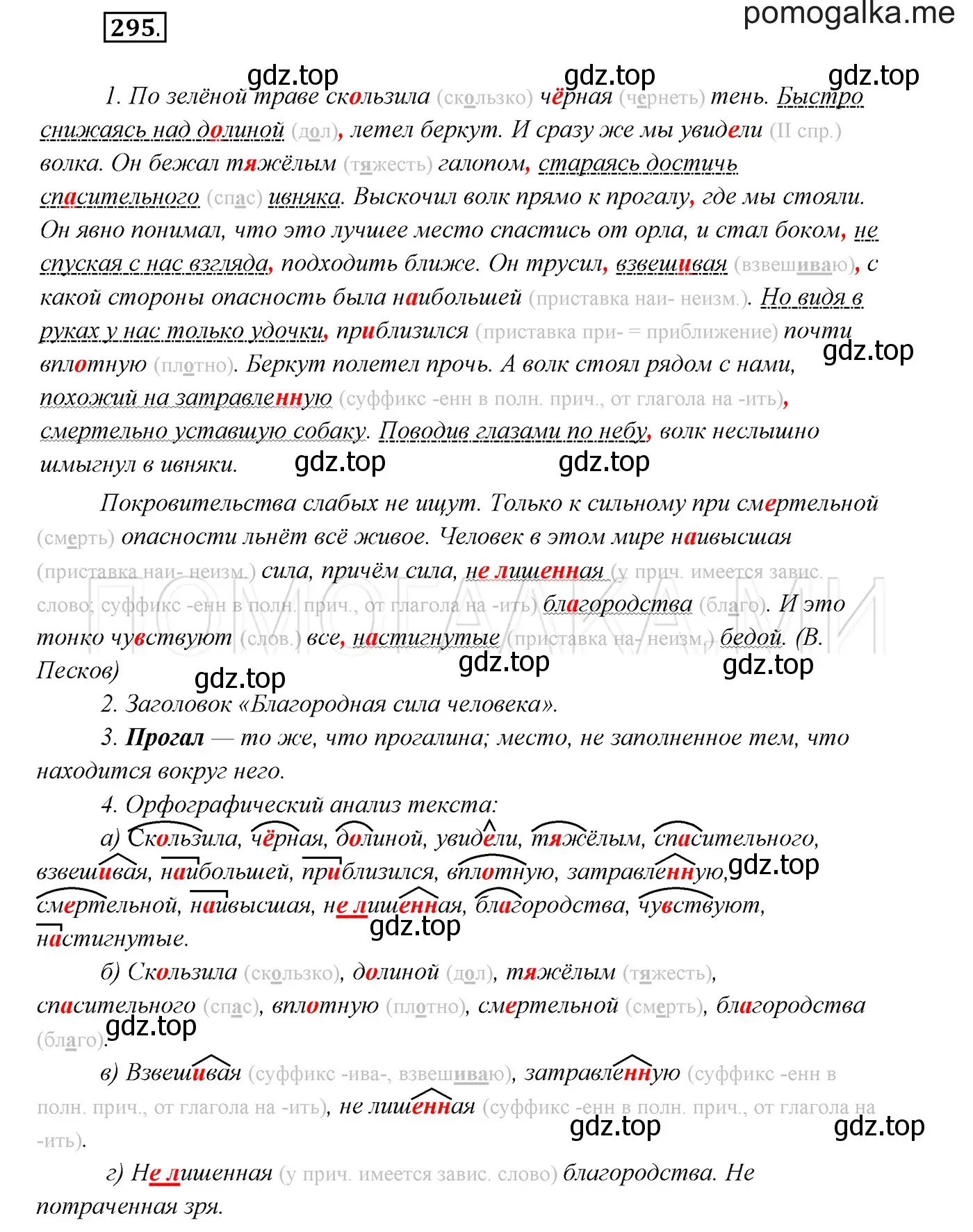 Решение 3. номер 295 (страница 111) гдз по русскому языку 7 класс Разумовская, Львова, учебник