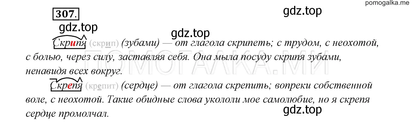 Решение 3. номер 307 (страница 116) гдз по русскому языку 7 класс Разумовская, Львова, учебник