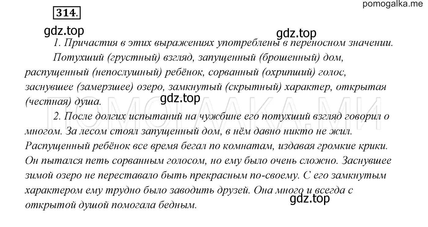 Решение 3. номер 314 (страница 119) гдз по русскому языку 7 класс Разумовская, Львова, учебник