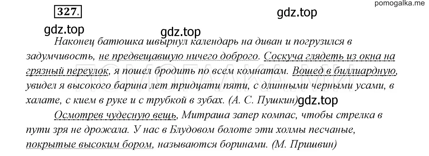 Решение 3. номер 327 (страница 124) гдз по русскому языку 7 класс Разумовская, Львова, учебник