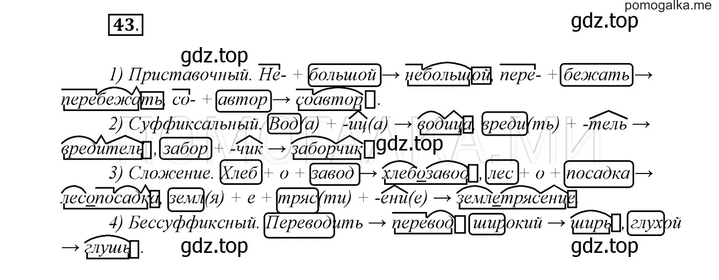 Решение 3. номер 43 (страница 21) гдз по русскому языку 7 класс Разумовская, Львова, учебник