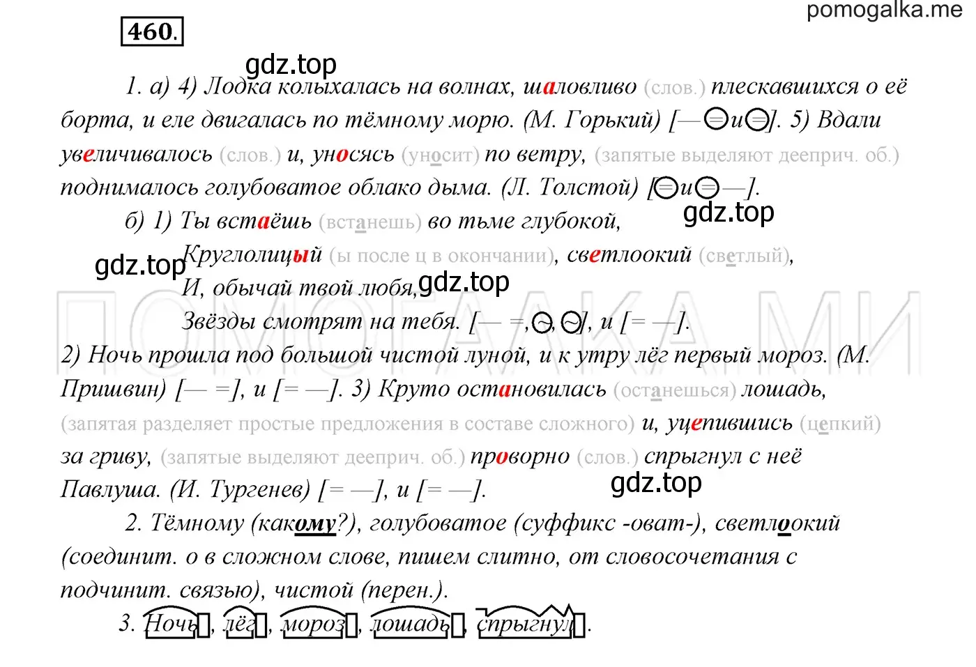 Решение 3. номер 460 (страница 176) гдз по русскому языку 7 класс Разумовская, Львова, учебник