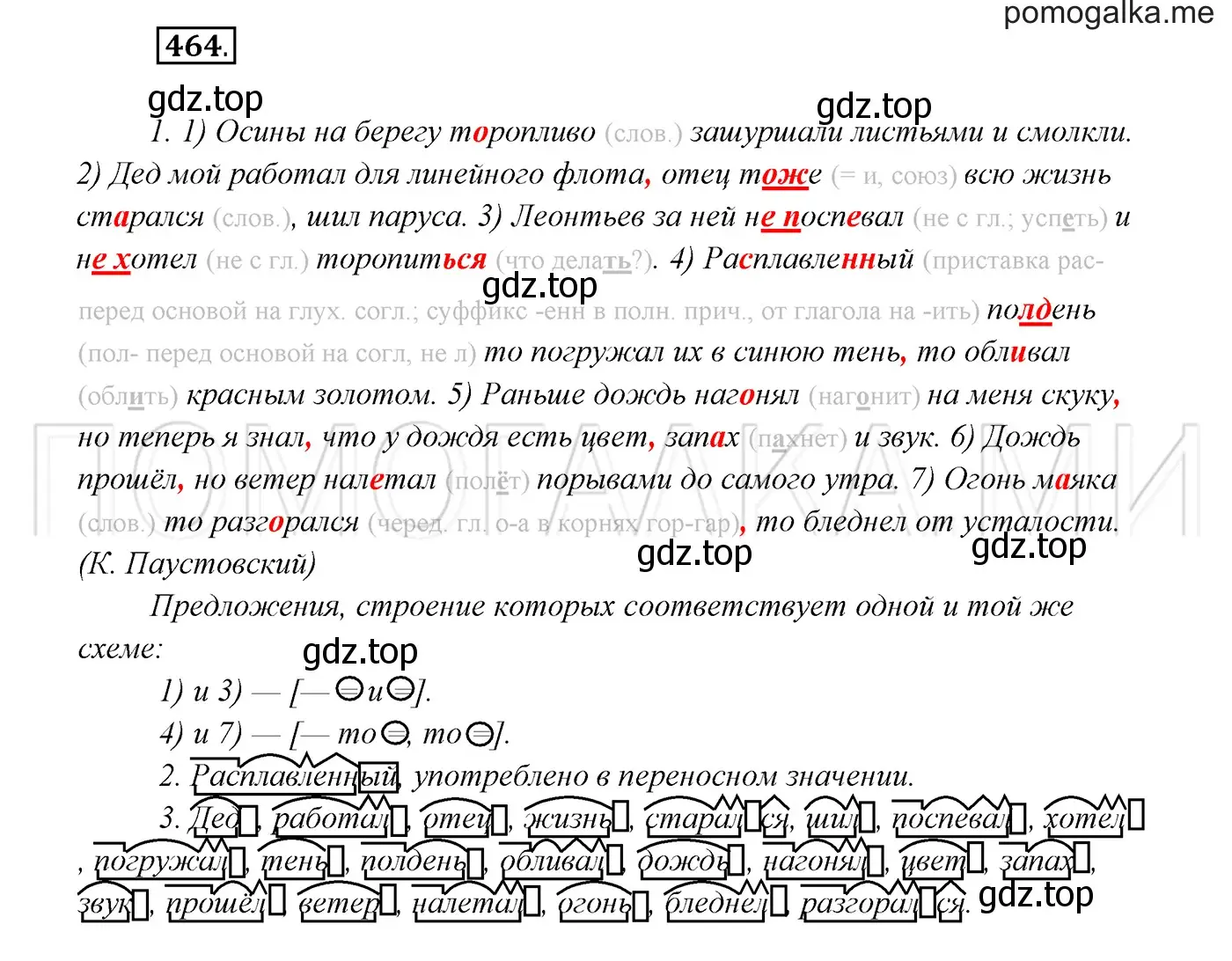 Решение 3. номер 464 (страница 177) гдз по русскому языку 7 класс Разумовская, Львова, учебник