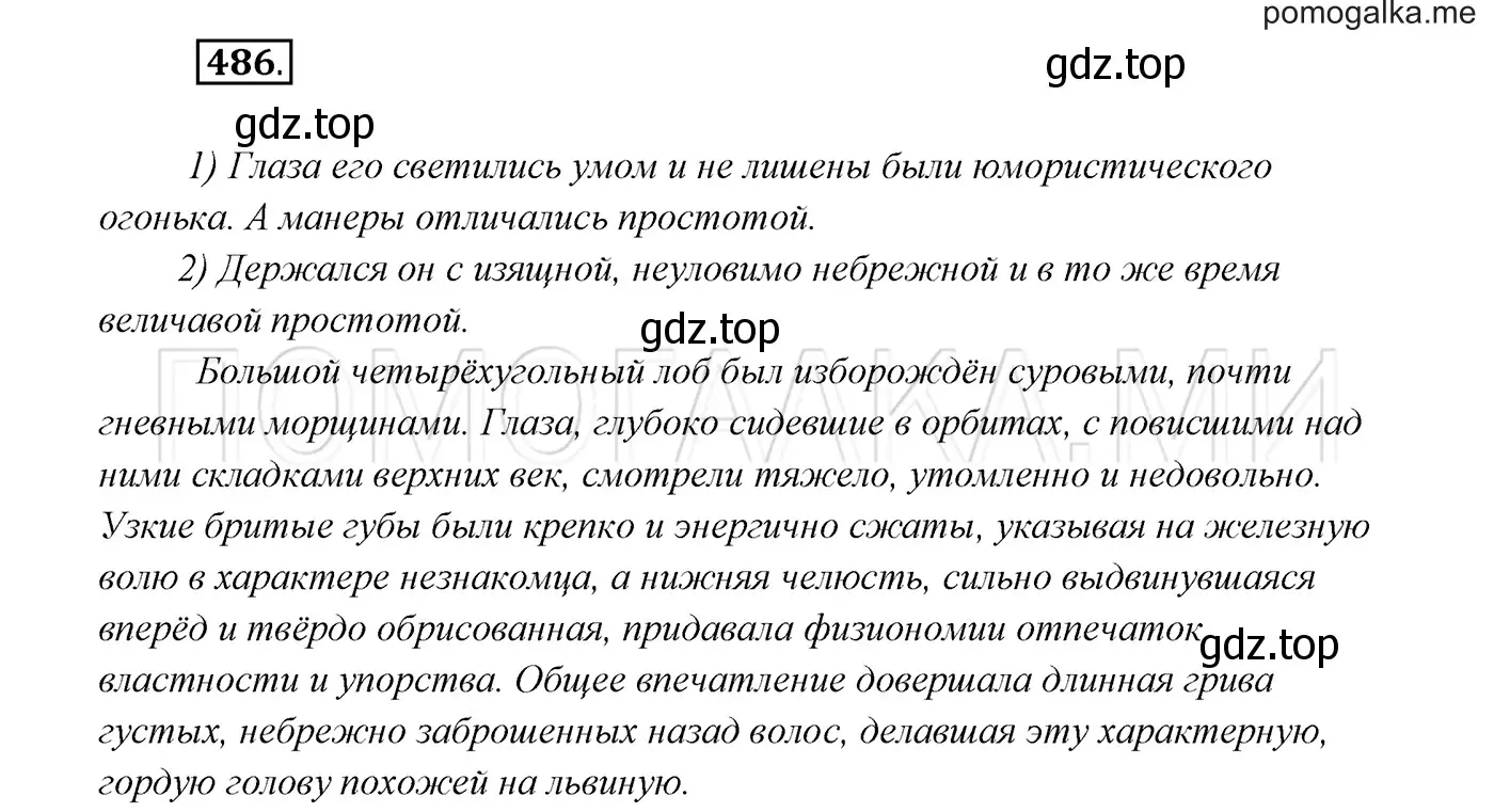 Решение 3. номер 486 (страница 185) гдз по русскому языку 7 класс Разумовская, Львова, учебник