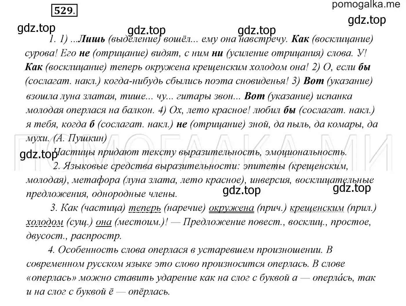 Решение 3. номер 529 (страница 203) гдз по русскому языку 7 класс Разумовская, Львова, учебник