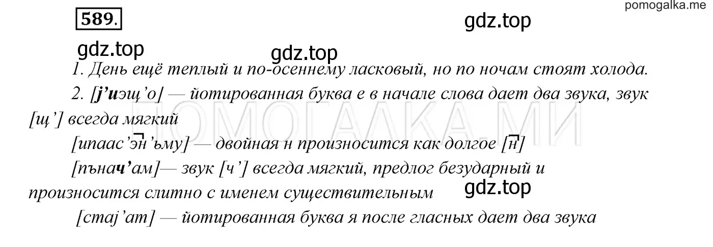 Решение 3. номер 589 (страница 226) гдз по русскому языку 7 класс Разумовская, Львова, учебник