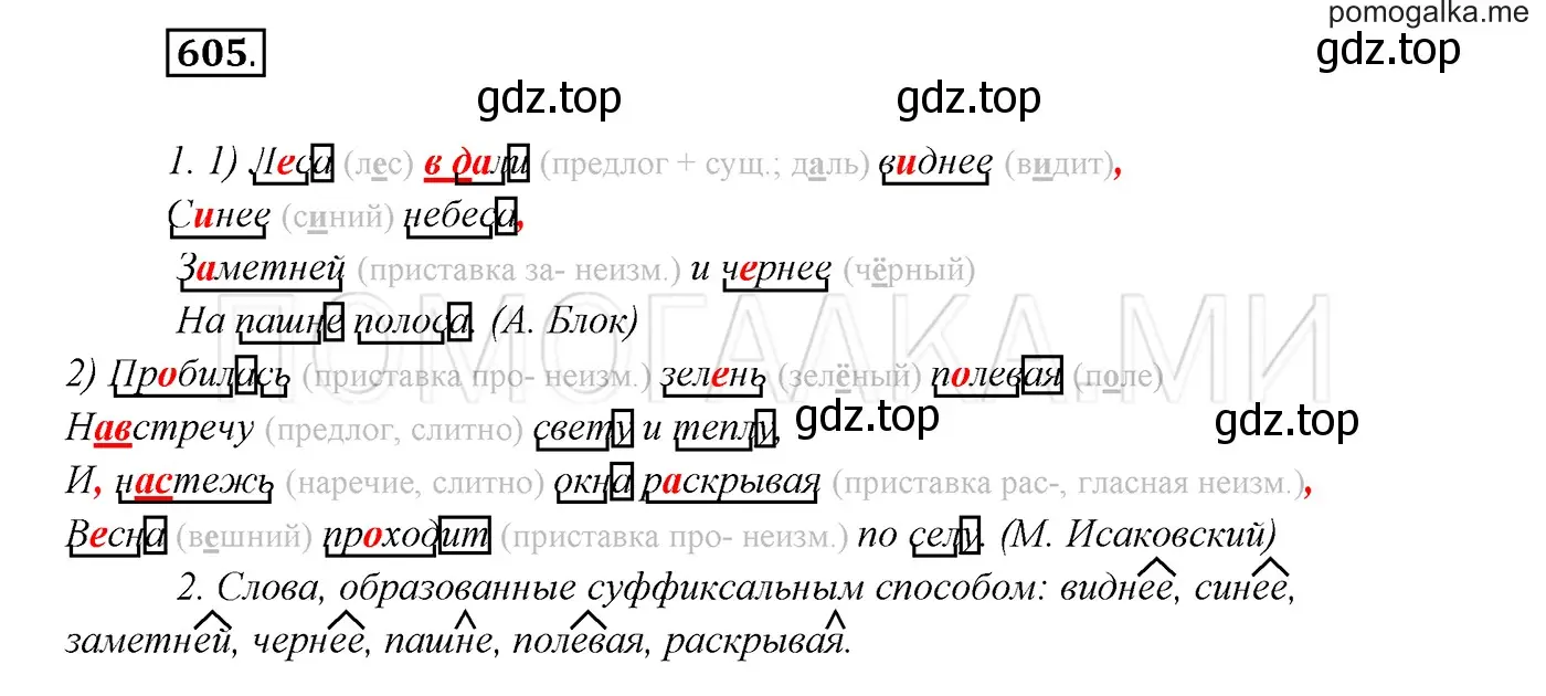 Решение 3. номер 605 (страница 230) гдз по русскому языку 7 класс Разумовская, Львова, учебник