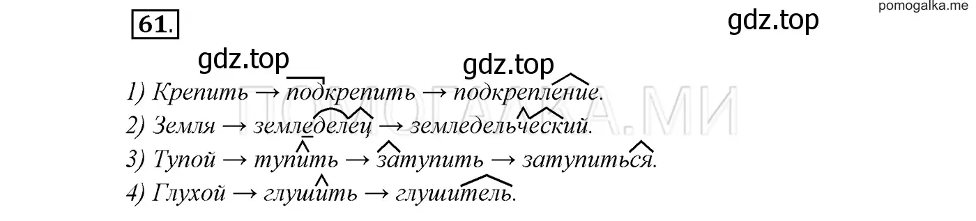 Решение 3. номер 61 (страница 25) гдз по русскому языку 7 класс Разумовская, Львова, учебник