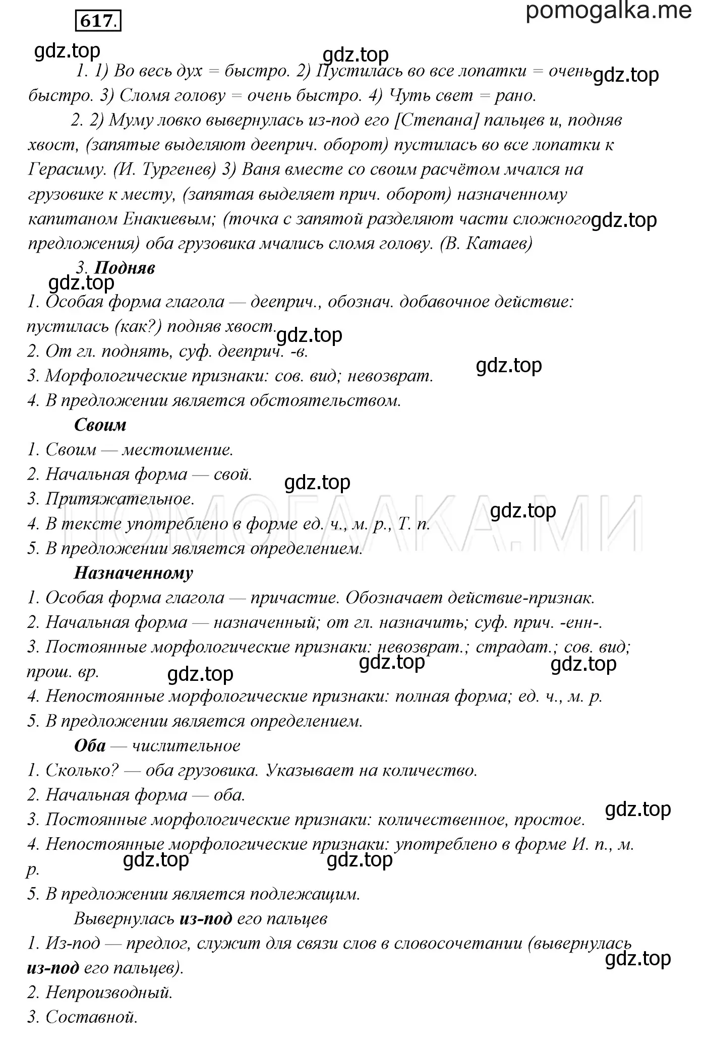 Решение 3. номер 617 (страница 233) гдз по русскому языку 7 класс Разумовская, Львова, учебник