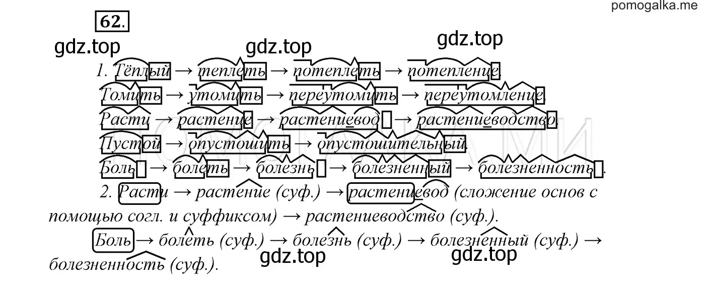 Решение 3. номер 62 (страница 26) гдз по русскому языку 7 класс Разумовская, Львова, учебник