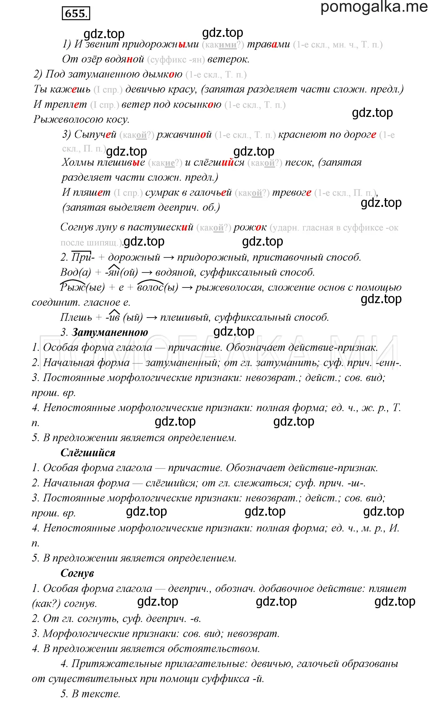 Решение 3. номер 655 (страница 248) гдз по русскому языку 7 класс Разумовская, Львова, учебник